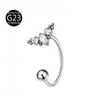 Venta Caliente Transfronteriza Europea y Americana Forma de C Rosca Interna Alambre de Cobre Zircón Rosca Interna 0.9 Hilo Joyería para Piercing Anillo para Labio Pendientes