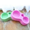 Tazón para perro directo de fábrica tazón para gato para beber tazón doble alimentador automático de doble uso tazón para mascotas lavabo agua potable sin botella