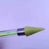 Nova arte de unhas broca de ponta dupla crayon acrílico broca d'água ponto de cera multifuncional caneta gradiente de cor caneta de pintura colorida