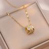 Atacado transfronteiriço sensação de alta qualidade pingente de cintura grande feminino cobre cravejado zircônia colar feminino temperamento nicho luz luxo estilo frio