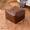 Puf de almacenamiento de lujo ligero 2 en 1 de cuero para uso en el hogar en la sala de estar y el dormitorio, bolsa de almacenamiento de ropa, taburete perezoso, taburete para cambiarse los zapatos