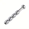 Catéter uretral metálico roscado, tapón uretral metálico, acero inoxidable, para hombres gay, estimulación uretral, dispositivo de inserción, ayuda para la masturbación