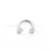 Anillo de Herradura de Estrella de Cinco Puntas Liso Lateral de Titanio Astmf-136 G23 Titanio Rosca Interna Joyería para Piercing de Labio Piercing Cabeza