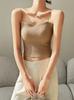 Camisola blanca con hermoso sujetador en la espalda, todo en uno, para mujer, con interior ajustado y elegante, de color sólido, ideal para primavera y verano.
