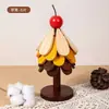 Manteles individuales resistentes al calor con temática de árbol de Navidad, decoraciones de mesa con un diseño sofisticado y creativo, un solo árbol de madera maciza, agarraderas resistentes al calor, posavasos plegables y posaplatos