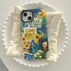 Funda de Teléfono Van Gogh Pintura al Óleo Girasol Manzana 18Promax Europea y Americana Anti-Caída Iphone17 Película Magnética Estuche Duro