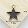 Acessórios DIY Pequena Estrela Monocromática Estrela de Cinco Pontas Pingente Pulseira Pingente Feminino Liga Pingente Óleo Gota Chaveiro