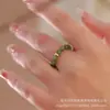 Anel de Pérola e Ágata Vermelha do Sul Estilo Chinês Novo de 4mm para Mulheres, Anel Único com Contas em Design Multicamadas, Atacado em Estoque