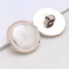 Botones Plásticos Electroplateados al por Mayor para Abrigos de Peluche y Camisas de Mujer, Botones Redondos de Perla Diamantada de Alta Gama Estilo Pequeño Fragancia