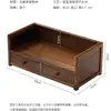 Juego de té de madera maciza de nogal negro norteamericano, soporte para tazas de té, estante de almacenamiento para tetera de arcilla púrpura, exhibición de mesa, estante de exhibición antiguo, estante de almacenamiento