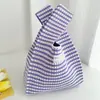 Bolso Chaleco Bolso Chaleco Bolso de Mano Tejido Casual Bolso de Mano Contraste de Color Ajedrez Bolso de Mano Coreano de Lujo Ligero