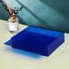 Caja de acrílico de color al por mayor para productos de belleza, maquillaje y cuidado de la piel, caja de almacenamiento a prueba de polvo, caja de exhibición manual de acrílico transparente de alta calidad