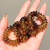 Coreia do Sul Dongdaemun Cor Tartaruga Nova Elástico Transparente para Cabelo Anel de Cabelo Elegante Moda para o Trabalho Estampa de Leopardo Corda para Rabo de Cavalo