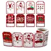 Etiquetas Adesivas de Presente de Natal Xadrez Vermelho e Preto Merrybright Adesivos Selantes Festivos 100 Folhas/Rolo Venda Quente Transfronteiriça