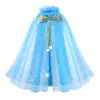 Variedade de capa de princesa infantil LED xale luminoso bolsa de mão traje de coroa menina capa de gaze com lantejoulas