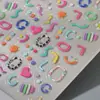 Dopamina Fofo Irregular Tridimensional Gelatina Adesivos para Nail Art Cor de Doce Coração Embossado Acessórios de Rosto Atacado