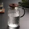 Sala de Estar Chaleira de Vidro Bule Grande Capacidade Conjunto de Copos de Água Vidro Resistente ao Calor Chaleira de Água Fria Padrão de Árvore Chaleira de Água Fria Doméstica Copo