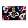 Comercio Electrónico Transfronterizo Copa Mundial 2026 en Estados Unidos, Canadá y México: Parche de Patchwork de Banderas de Estados Unidos y Canadá, Bandera de Torneo, Artículos para Animar