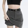Traje Bodycon Negro Chica Picante Falda Falda Midi Falda Mini Mujer Verano Petite Falda de Línea A Cintura Alta Falda Adelgazante