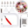 Novo produto máquina de cravar miçangas conjunto máquina de furar pérolas redondas não porosas acessórios para roupas bolsas DIY máquina automática de cravar miçangas