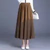 Elegante Falda de Encaje Patchwork para Mujer, Novedad Otoño/Invierno 2026 de Cintura Alta Adelgazante de Longitud Media Elegante Reductora de Edad Falda de Cola de Pez