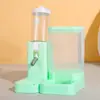 Dispensador de agua para hámster 2 en 1 alimentador automático de agua y comida, botella de agua al vacío para hámsteres dorados, comedero a prueba de fugas