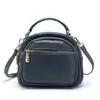 Bolso pequeño multicapa para mujer 2021 Nueva moda simple bandolera de cuero versátil bolso redondo pequeño de piel de vaca portátil para hombro