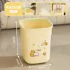 Lixeira Best-Seller Transfronteiriça para Uso em Sala de Estar, Cozinha e Banheiro, Lixeira Criativa de Desenho Animado com Tampa Articulada