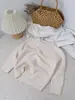 Suéter Base de Punto Fino Color Sólido Cuello Redondo Mezcla de Lana Merino para Niños y Niñas Otoño e Invierno