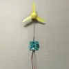 Motor de drone trifásico modificado em um ventilador sem escovas portátil de nível de mesa, 6 velocidades, carregamento Tipo-C, bateria removível