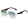 [Personalizado] Nuevas Gafas de Sol Cuadradas de Doble Puente de Moda Europea y Americana para Hombre, Gafas de Sol de Moda para Conducir al Aire Libre para Hombre, Transfronterizo