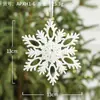 Novo Suprimento da Amazon de Decorações de Natal, Flocos de Neve Brancos, Enfeites de Árvore Estrela de Cinco Pontas Tridimensionais, Arranjos de Cena de Neve