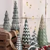 Decoraciones navideñas árbol de Navidad verde oscuro adornos para el hogar gabinete escritorio adornos creativos fiesta navideña árbol de Navidad