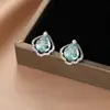 Brincos Retrô Estilo Joia de Luxo, Brincos Femininos de Concha com Diamante Cintilante Estilo Levemente Luxuoso, Joias Modernas Estilo Palácio