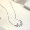 Collar de Mariposa con Microincrustaciones de Diamante Exquisito Ultra-Hada de Celebridad de Internet para Mujer, Estilo de Lujo Ligero de Moda de Gama Alta, Estilo Suave, Nueva Cadena para Clavícula