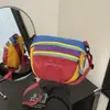 Bolso Cruzado de Hombro Único con Bloques de Color para Mujer, Bolso de Pecho Ligero Impermeable, Bolso Elegante con Múltiples Compartimentos para Teléfono Móvil, Bolso Casual Lindo