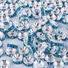 Peças Planas Coloridas em Formato de Roda com Diamantes Eletrodepositados em Vários Tamanhos Acessórios para Joias DIY Contas Espaçadoras Feitas de Material de Ferro Atacado do Fabricante