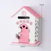 Muebles para el Hogar Estilo Pastoral Buzón de Guardería Buzón de Mensajes Buzón de Madera Buzón de Sugerencias Decoraciones de Casitas de Madera Pequeñas