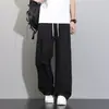 Calça de Trabalho Quatro Estações Masculina Look Alto Streetwear Americano Calças Longas Largas Calça de Moletom Emagrecedora Calças Esportivas Verão 2026