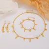 Colar em Camadas Estilo Étnico do Oriente Médio Vintage Transfronteiriço, Pulseira de Metal Dourado Resistente em Múltiplas Camadas, Corrente de Pulso, Acessórios de Corrente de Cintura