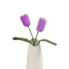 Bouquet de lã com acabamento tulipa tricotado à mão transfronteiriço Flor artificial de crochê Presente de feriado das mães do dia do professor