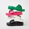 Nuevas Pantuflas Transfronterizas, Moda de Verano para Exteriores, Sandalias de Tacón Alto, Sandalias de Playa de Suela Gruesa con Hebilla, Dos Formas de Usar
