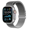 Nova pulseira milanesa para Apple IWatch com fivela de paraquedas e pulseira de malha metálica ultrafina