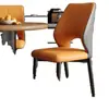 Silla de comedor moderna nórdica de lujo ligero, silla para uso doméstico con respaldo, silla para reuniones de hotel, mesa y silla de comedor, taburete simple para restaurante informal