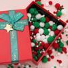 [Navidad] Bola de lana elástica de poliéster para decoración, accesorio para árbol de Navidad hecho a mano, bolsa de material para colgar.