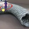 Equipo Mecánico Gases de Escape Retardante de Llama Telescópico Alta Temperatura Conducto de Aire Tela de Fibra de Vidrio Gris Manguera Flexible Resistente a Altas Temperaturas