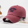Gorra de Béisbol Estilo Coreano Algodón Lavado Sombrero de Copa Suave Cuatro Estaciones para Hombre y Mujer Bordada Gorra con Letra Americana Transfronteriza en stock
