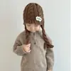 Chapéus Infantis Outono e Inverno Chapéus Quentes com Proteção para as Orelhas para Homens e Mulheres Chapéus de Lã Tricotados para Bebê Chapéus Fofos de Desenho Animado com Proteção para as Orelhas Torcidas