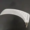 Hoz de Acero al Manganeso Metálico, Cuchillo Grueso de Acero Duro para Cortar Hierba al Aire Libre, Hoja de Media Luna para Plantas Acuáticas de Pesca, Cuchillo Dentado para Pesca en la Naturaleza, Equipo de Pesca