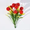 Planta Verde Artificial Hierba Rohan con Decoración de Frutas para Floristería de Ingeniería, Embellecimiento de Hoteles y Centros Comerciales, Muro de Plantas de Flores de Plástico